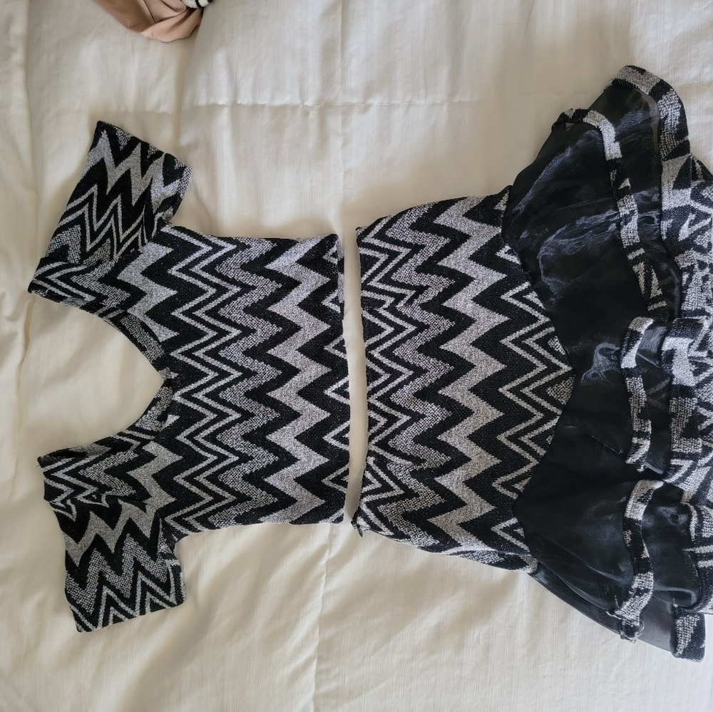 Skirt and crop top